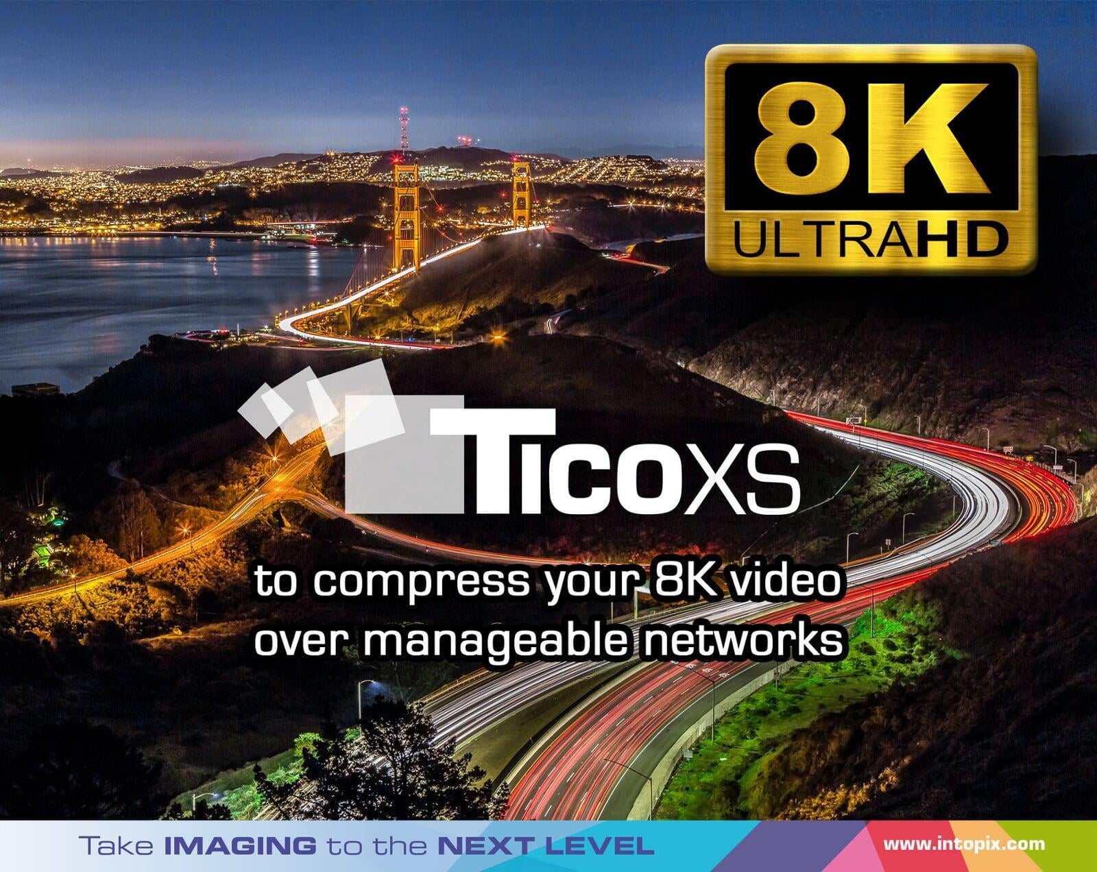 intoPIX, JPEG XS 표준을 지원하는 동시에, 더 강력한 새로운 범위의 8K TICO-XS IP-코어 출시!